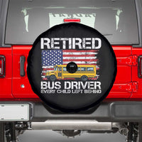 Retired School Bus Driver Spare Tire Cover Patriotic USA American Flag