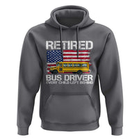 Retired School Bus Driver Hoodie Patriotic USA American Flag