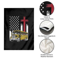 Bus Driver Patriotic Christian USA Flag Garden Flag School Bus Driver