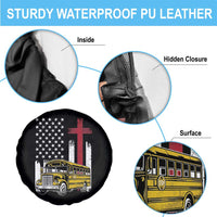 Bus Driver Patriotic Christian USA Flag Spare Tire Cover School Bus Driver