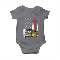 Bus Driver Patriotic Christian USA Flag Baby Onesie School Bus Driver