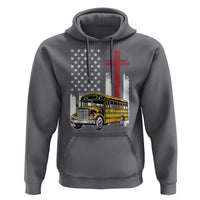 Bus Driver Patriotic Christian USA Flag Hoodie School Bus Driver
