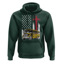 Bus Driver Patriotic Christian USA Flag Hoodie School Bus Driver