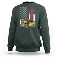 Bus Driver Patriotic Christian USA Flag Sweatshirt School Bus Driver
