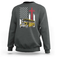 Bus Driver Patriotic Christian USA Flag Sweatshirt School Bus Driver