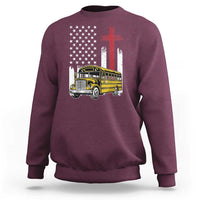 Bus Driver Patriotic Christian USA Flag Sweatshirt School Bus Driver