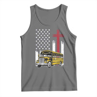 Bus Driver Patriotic Christian USA Flag Tank Top School Bus Driver