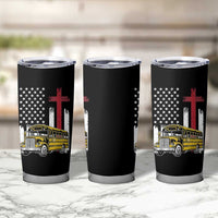 Bus Driver Patriotic Christian USA Flag Tumbler Cup School Bus Driver