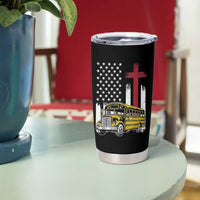 Bus Driver Patriotic Christian USA Flag Tumbler Cup School Bus Driver