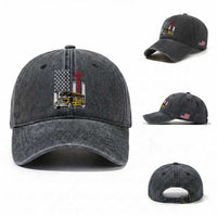 Bus Driver Patriotic Christian USA Flag Washed Cotton Baseball Cap School Bus Driver