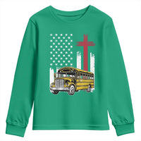 Bus Driver Patriotic Christian USA Flag Youth Sweatshirt School Bus Driver