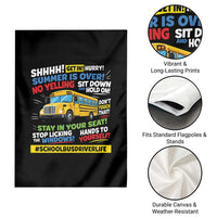 Funny School Bus Driver Life Garden Flag Back to School Teacher Kids