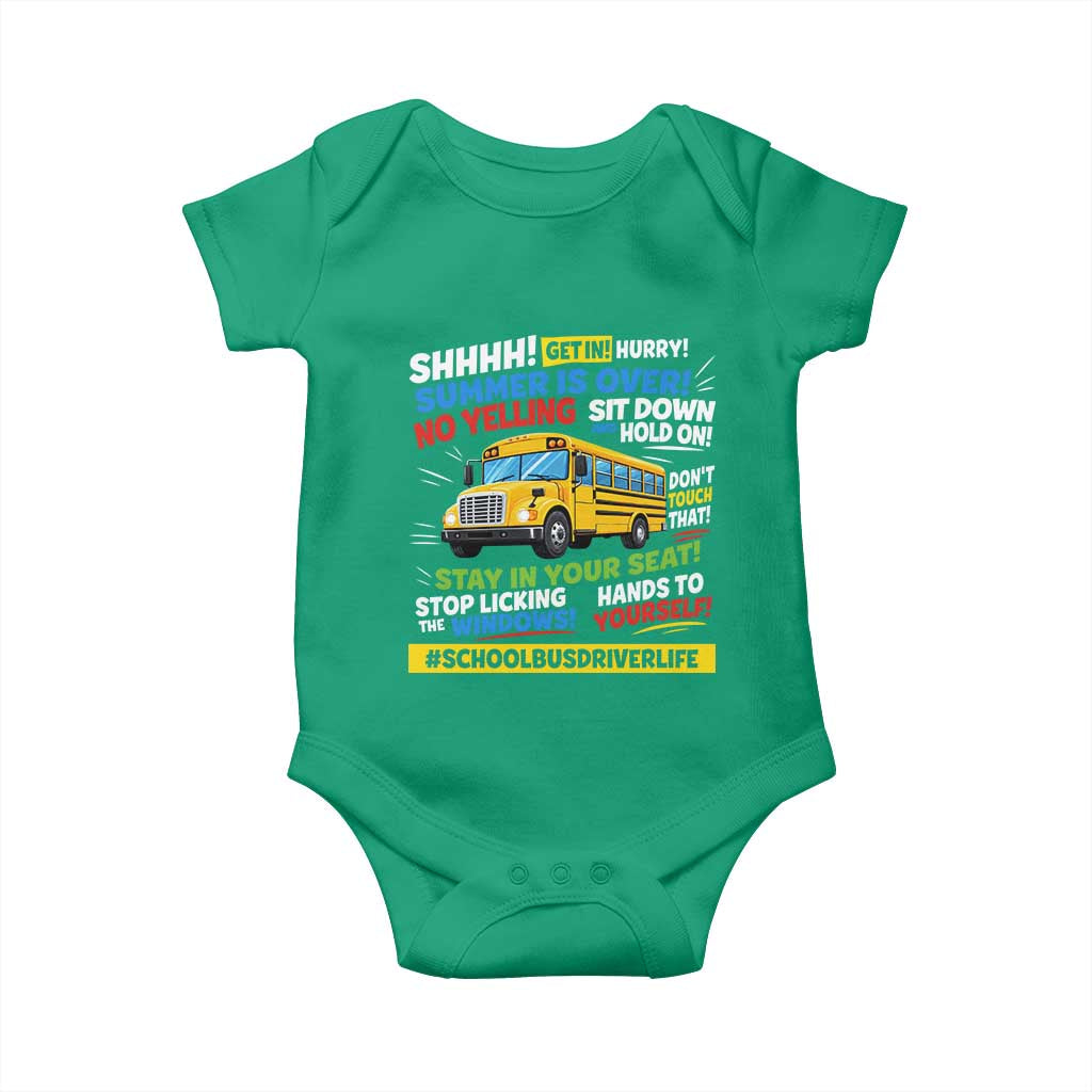 Funny School Bus Driver Life Baby Onesie Back to School Teacher Kids