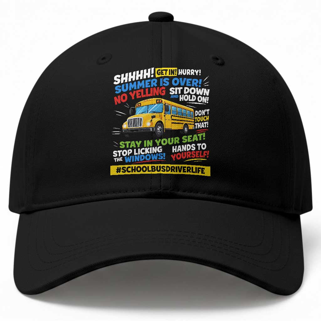 Funny School Bus Driver Life Baseball Cap Back to School Teacher Kids