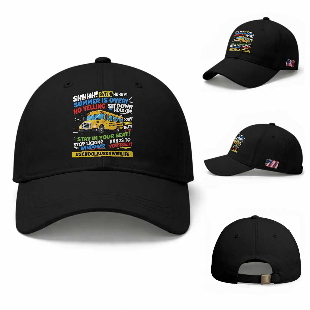 Funny School Bus Driver Life Baseball Cap Back to School Teacher Kids