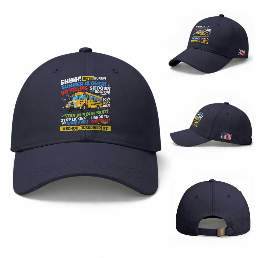 Funny School Bus Driver Life Baseball Cap Back to School Teacher Kids