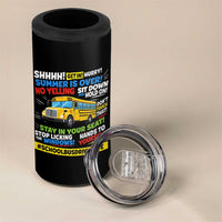 Funny School Bus Driver Life 4 in 1 Can Cooler Tumbler Back to School Teacher Kids