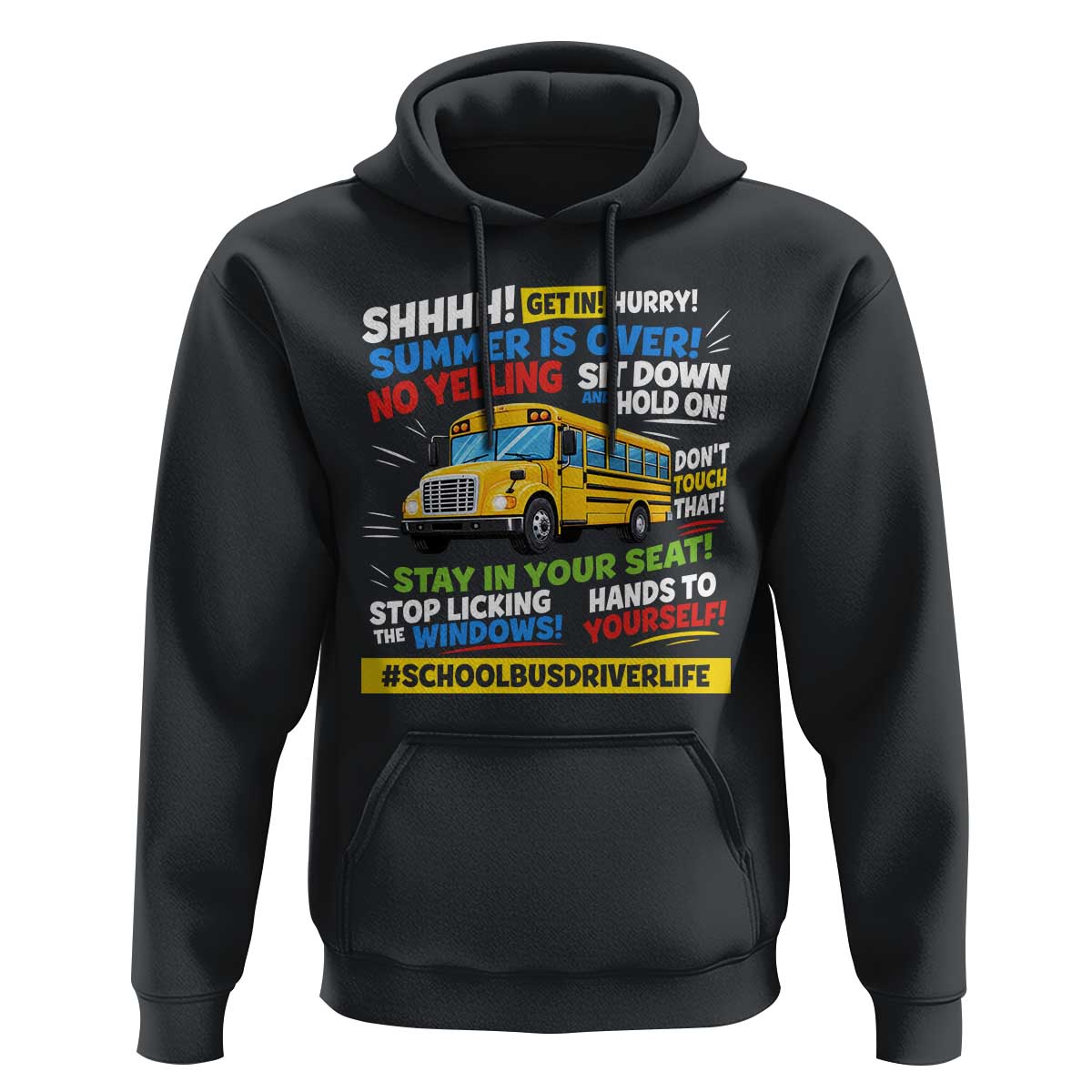 Funny School Bus Driver Life Hoodie Back to School Teacher Kids