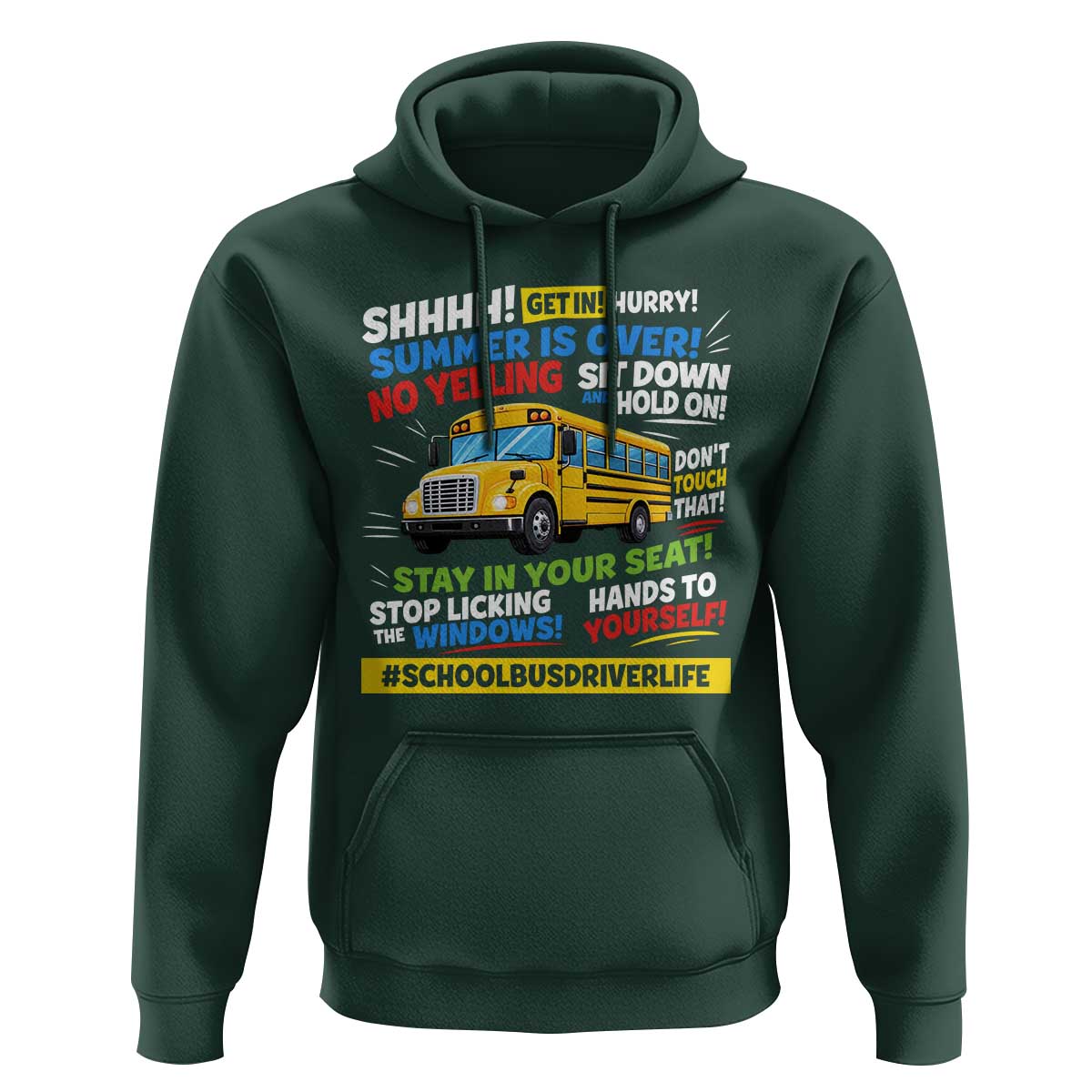 Funny School Bus Driver Life Hoodie Back to School Teacher Kids