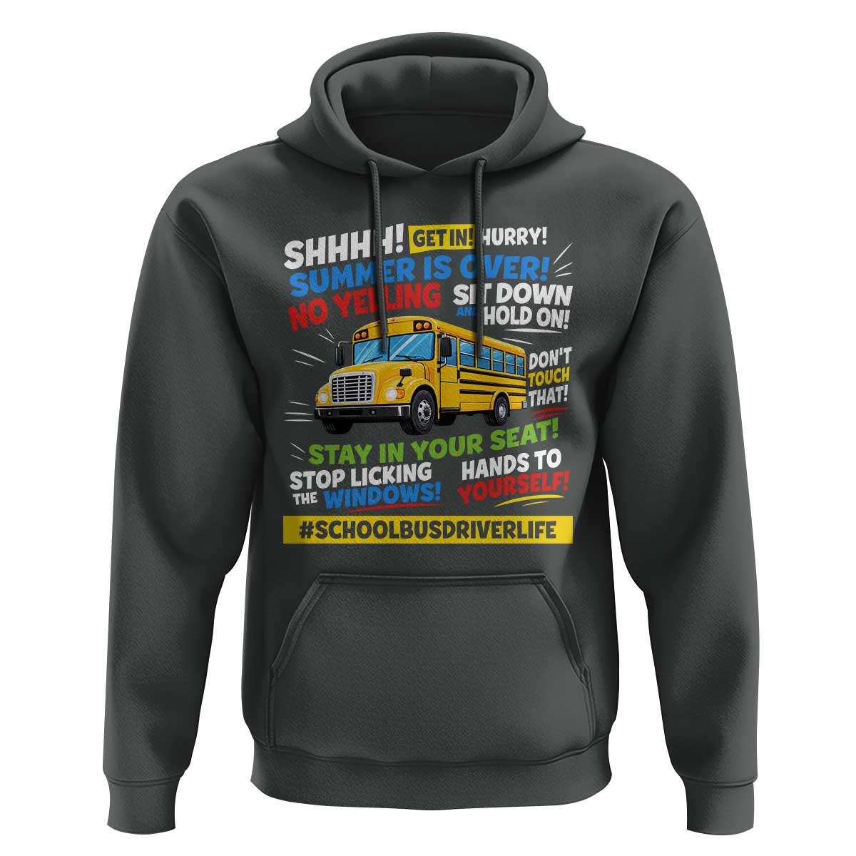 Funny School Bus Driver Life Hoodie Back to School Teacher Kids