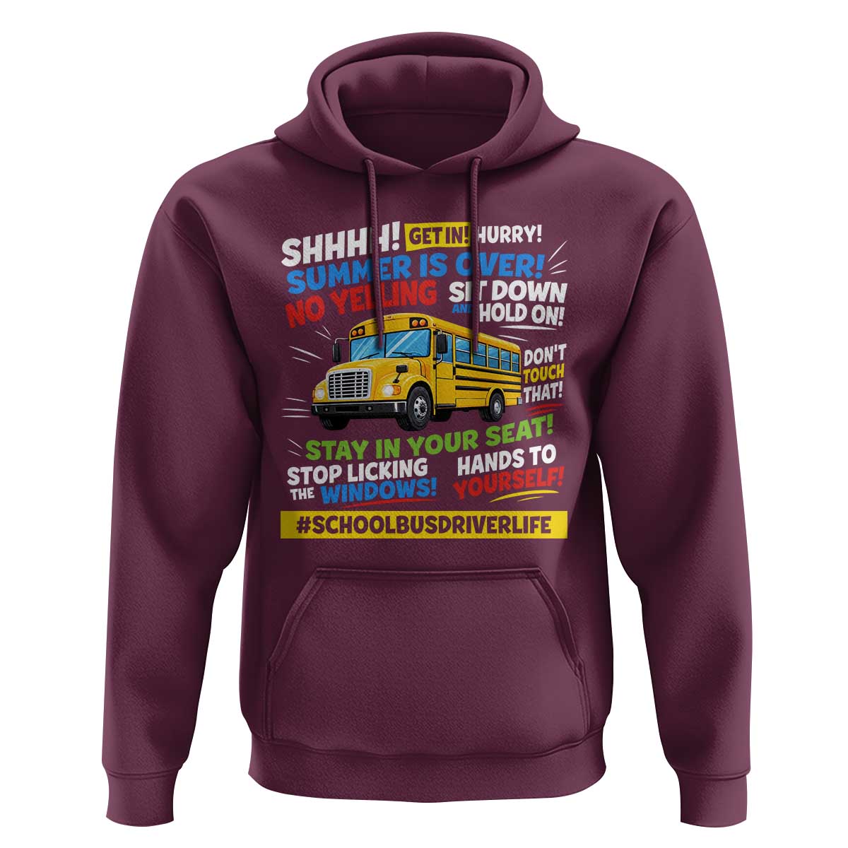 Funny School Bus Driver Life Hoodie Back to School Teacher Kids