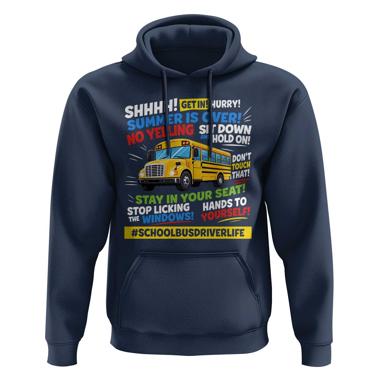 Funny School Bus Driver Life Hoodie Back to School Teacher Kids