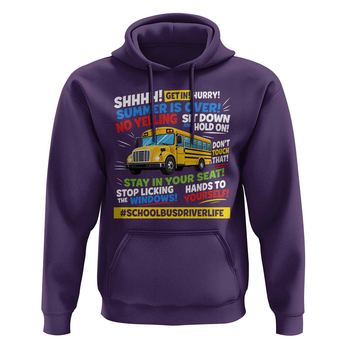 Funny School Bus Driver Life Hoodie Back to School Teacher Kids