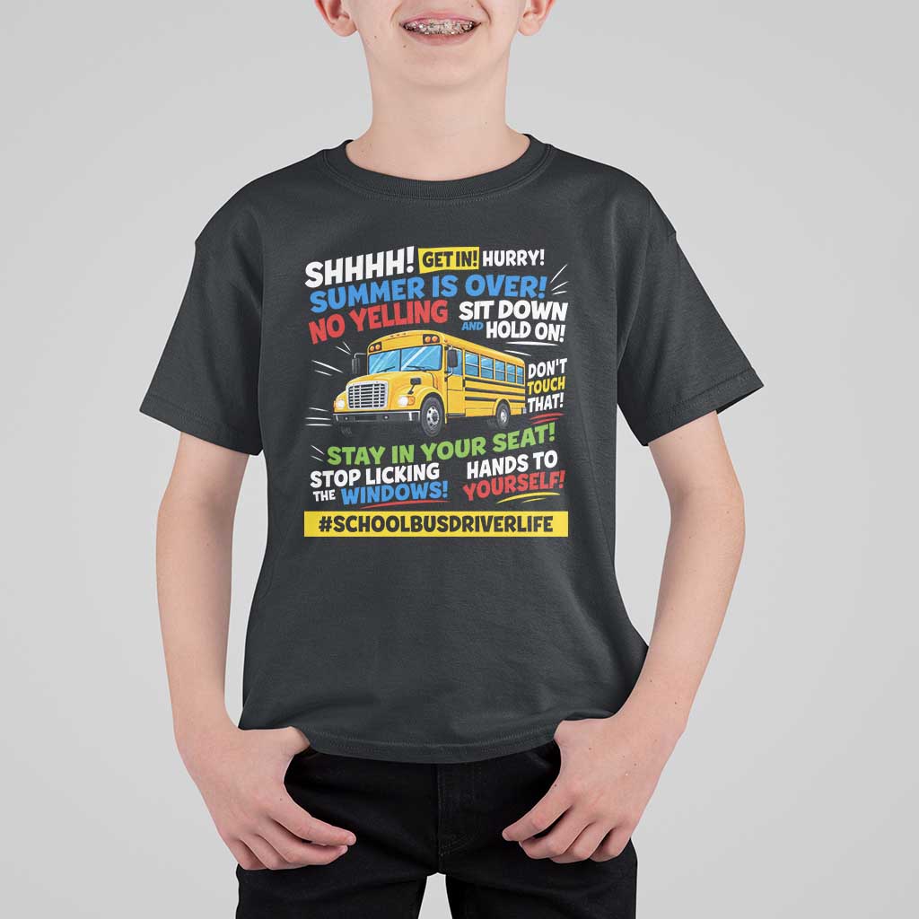 Funny School Bus Driver Life T Shirt For Kid Back to School Teacher Kids