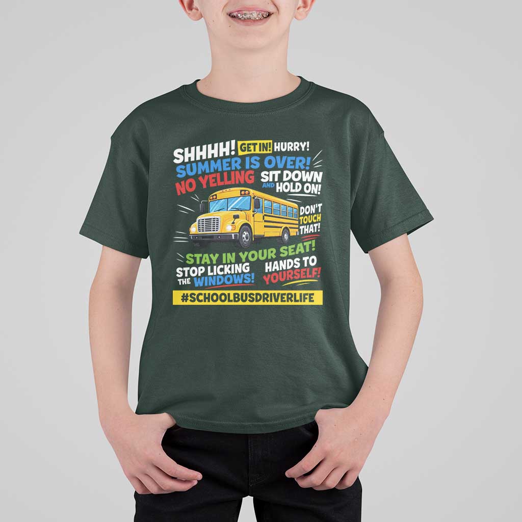 Funny School Bus Driver Life T Shirt For Kid Back to School Teacher Kids
