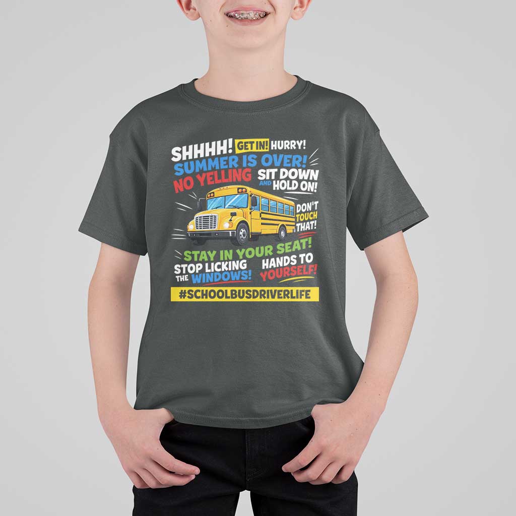 Funny School Bus Driver Life T Shirt For Kid Back to School Teacher Kids