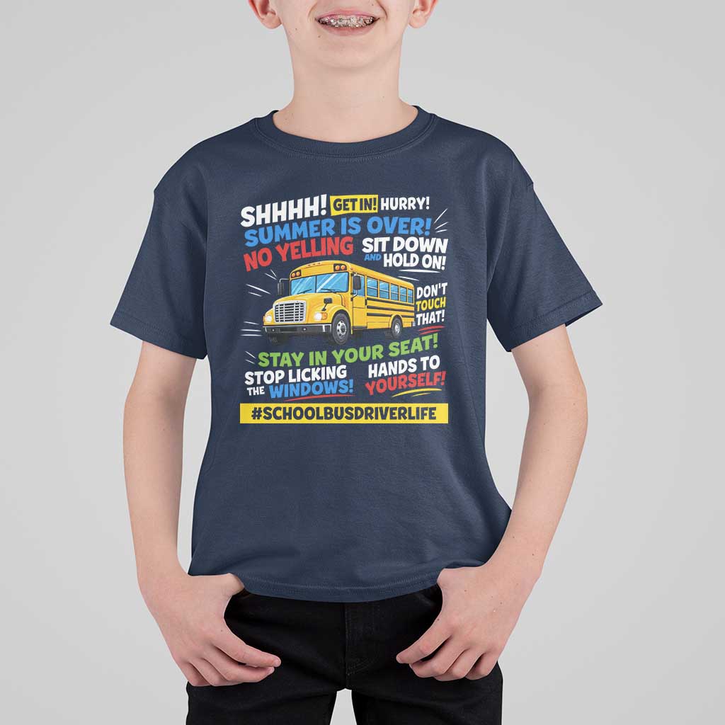 Funny School Bus Driver Life T Shirt For Kid Back to School Teacher Kids