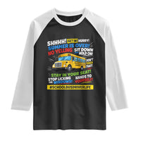 Funny School Bus Driver Life Raglan Shirt Back to School Teacher Kids