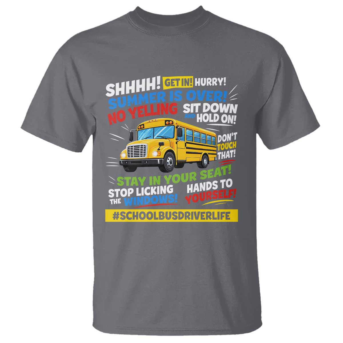 Funny School Bus Driver Life T Shirt Back to School Teacher Kids