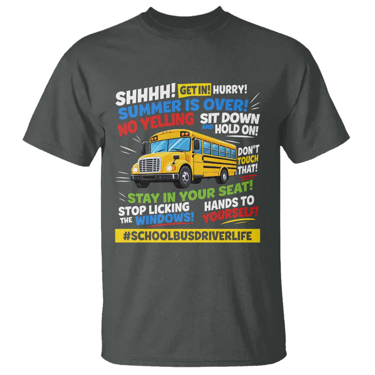Funny School Bus Driver Life T Shirt Back to School Teacher Kids