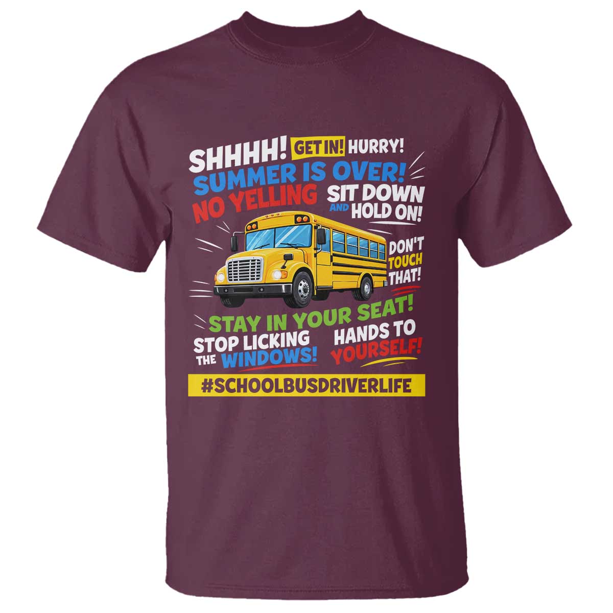 Funny School Bus Driver Life T Shirt Back to School Teacher Kids