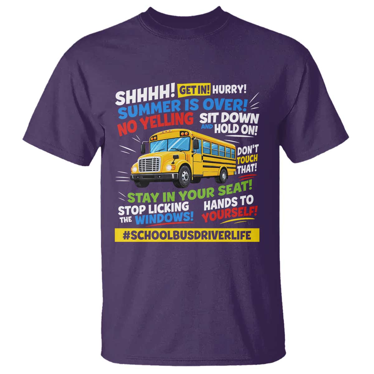 Funny School Bus Driver Life T Shirt Back to School Teacher Kids