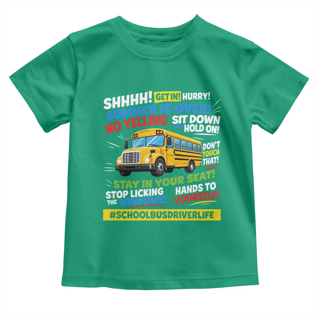 Funny School Bus Driver Life Toddler T Shirt Back to School Teacher Kids