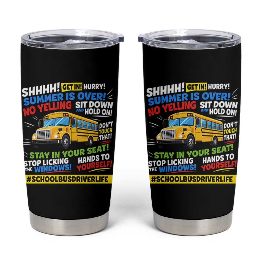 Funny School Bus Driver Life Tumbler Cup Back to School Teacher Kids