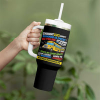 Funny School Bus Driver Life Tumbler With Handle Back to School Teacher Kids