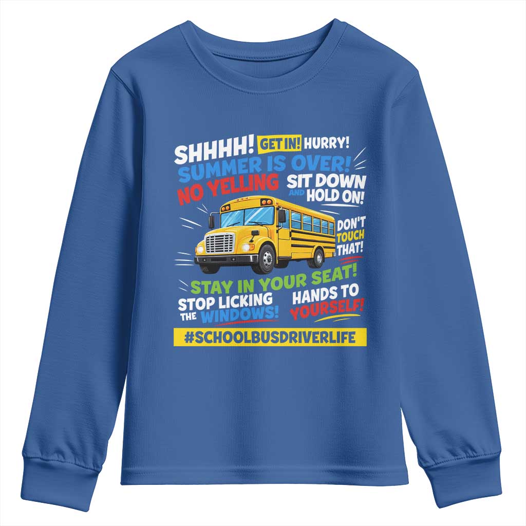 Funny School Bus Driver Life Youth Sweatshirt Back to School Teacher Kids