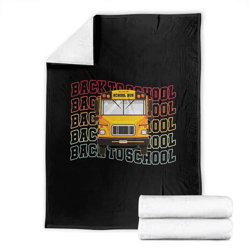 School Bus Driver Life Back to School Teacher Kids Throw Blanket