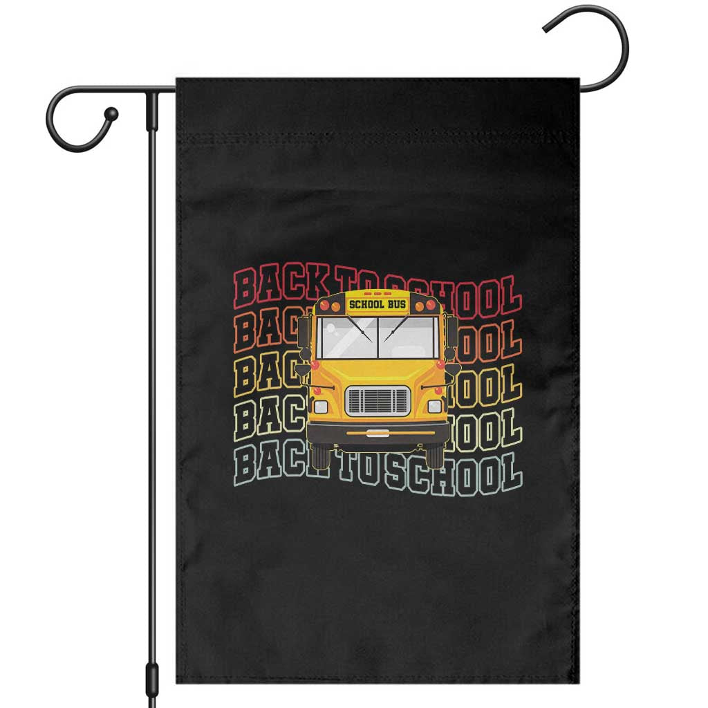 School Bus Driver Life Back to School Teacher Kids Garden Flag