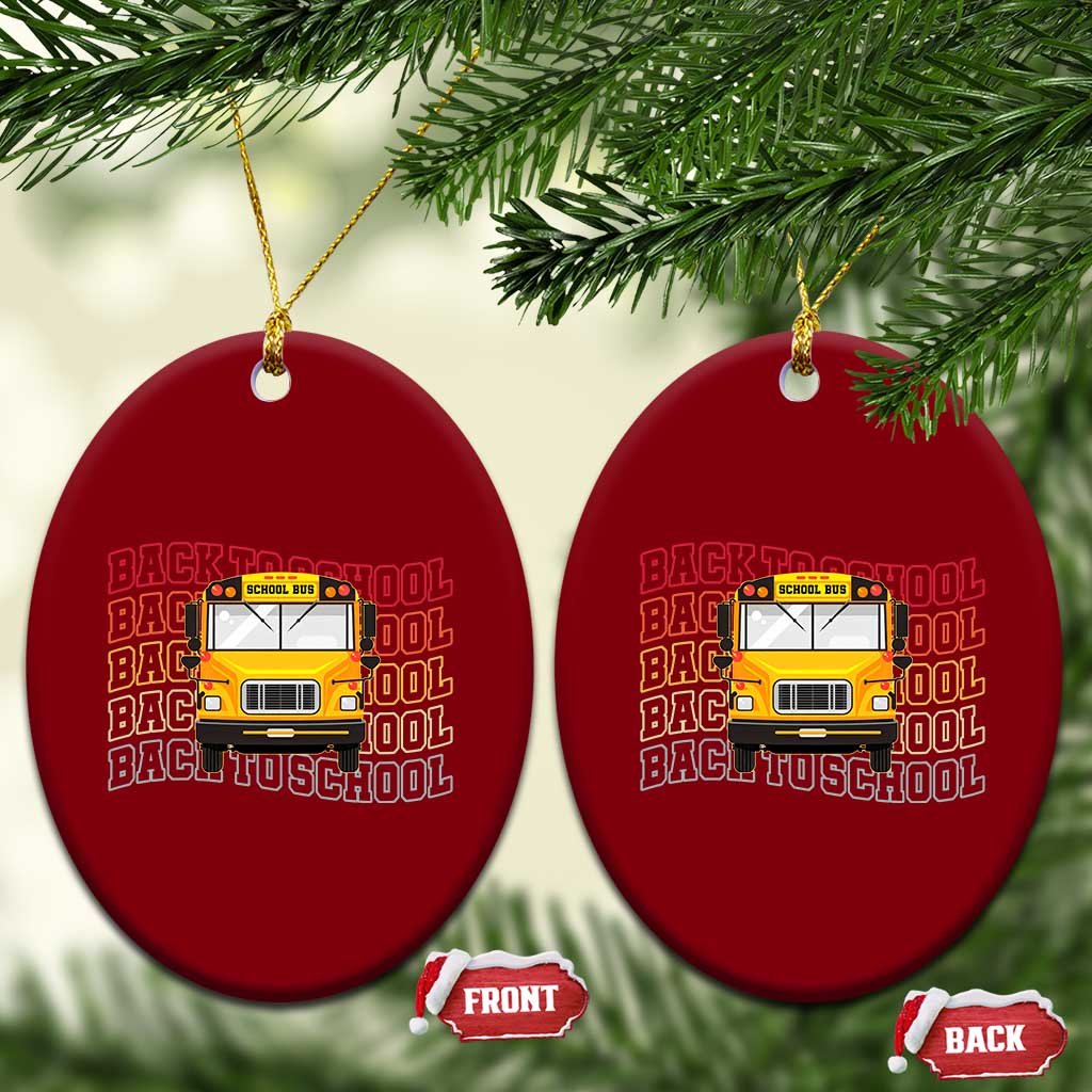 School Bus Driver Life Back to School Teacher Kids Ceramic Ornament