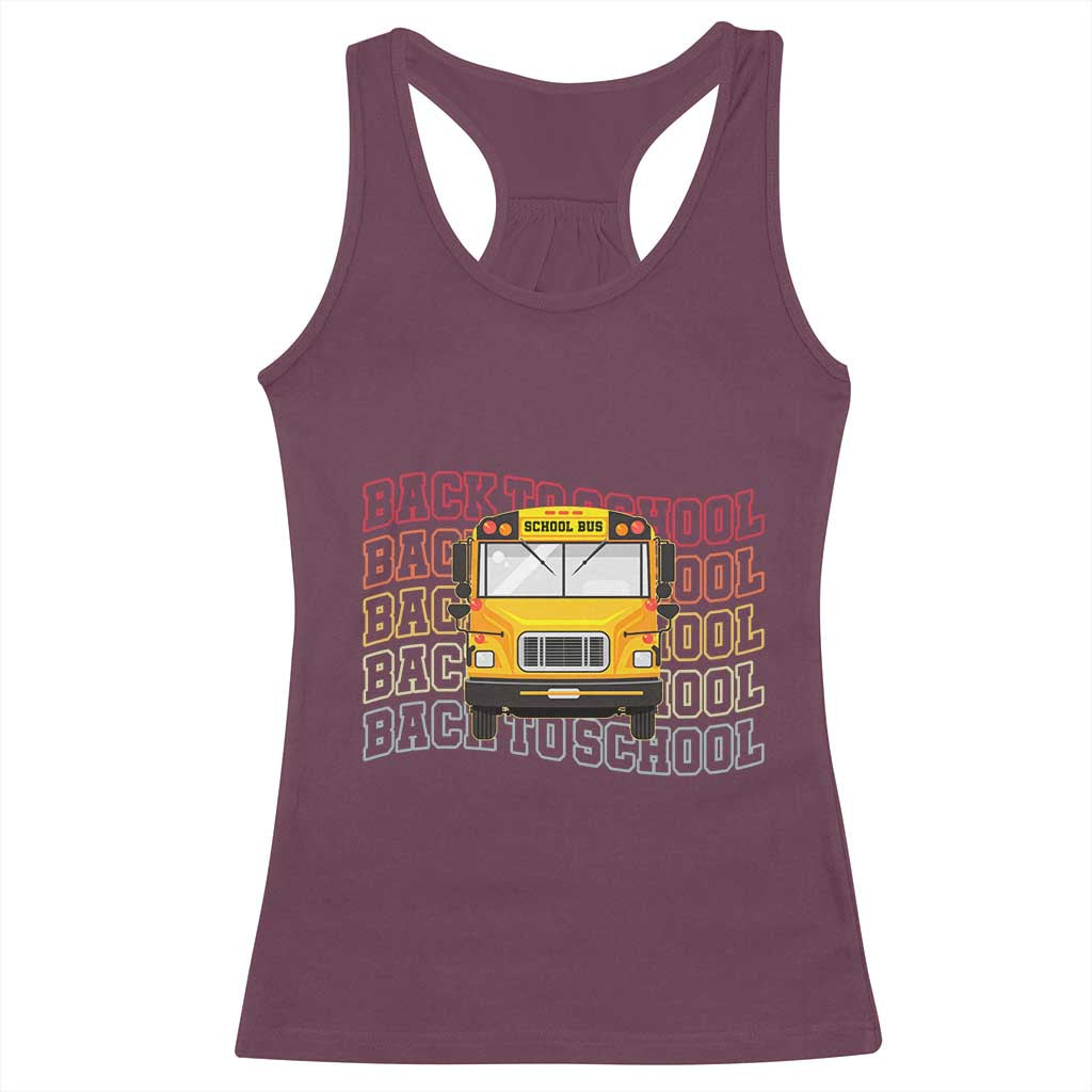 School Bus Driver Life Back to School Teacher Kids Racerback Tank Top