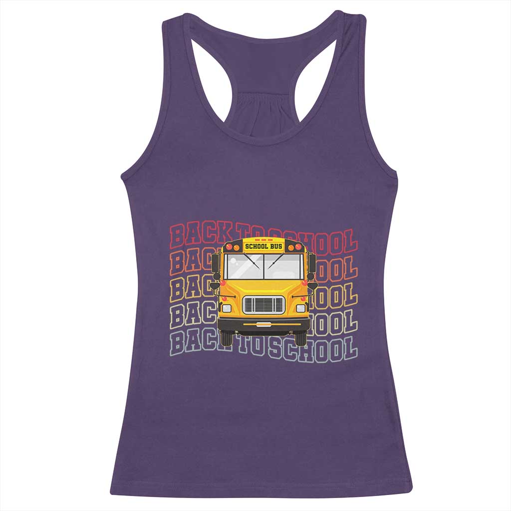 School Bus Driver Life Back to School Teacher Kids Racerback Tank Top