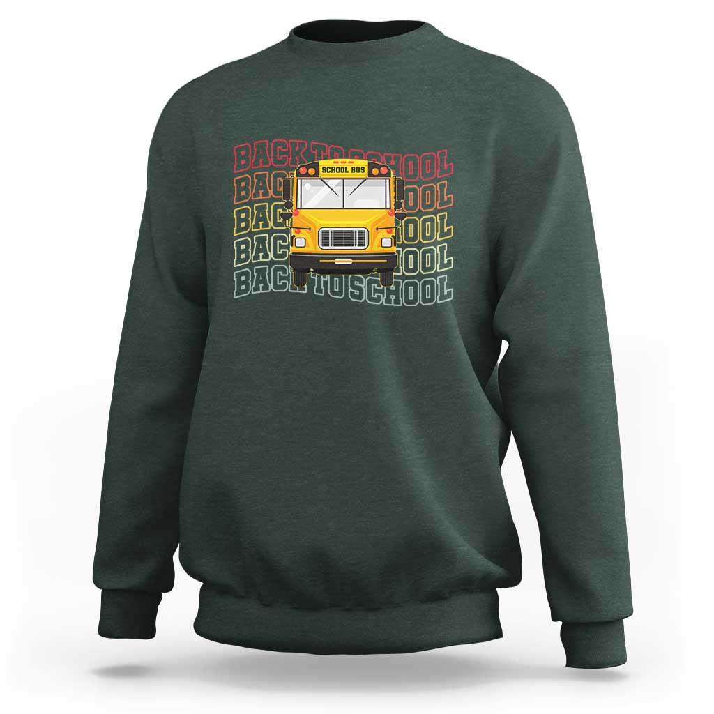 School Bus Driver Life Back to School Teacher Kids Sweatshirt