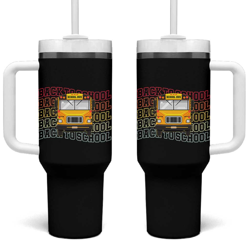 School Bus Driver Life Back to School Teacher Kids Tumbler With Handle