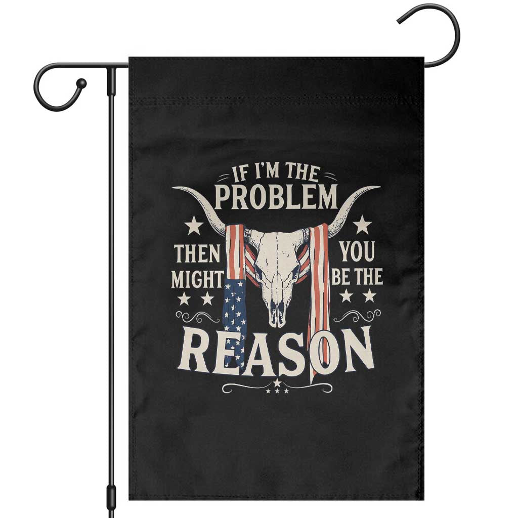 Cow Bull Skull American Flag Vintage Western Garden Flag - Wonder Print Shop