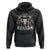 Cow Bull Skull American Flag Vintage Western Hoodie - Wonder Print Shop