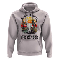 Cow Bull Skull Hoodie If Problem Vintage Then You Might Be Reason - Wonder Print Shop